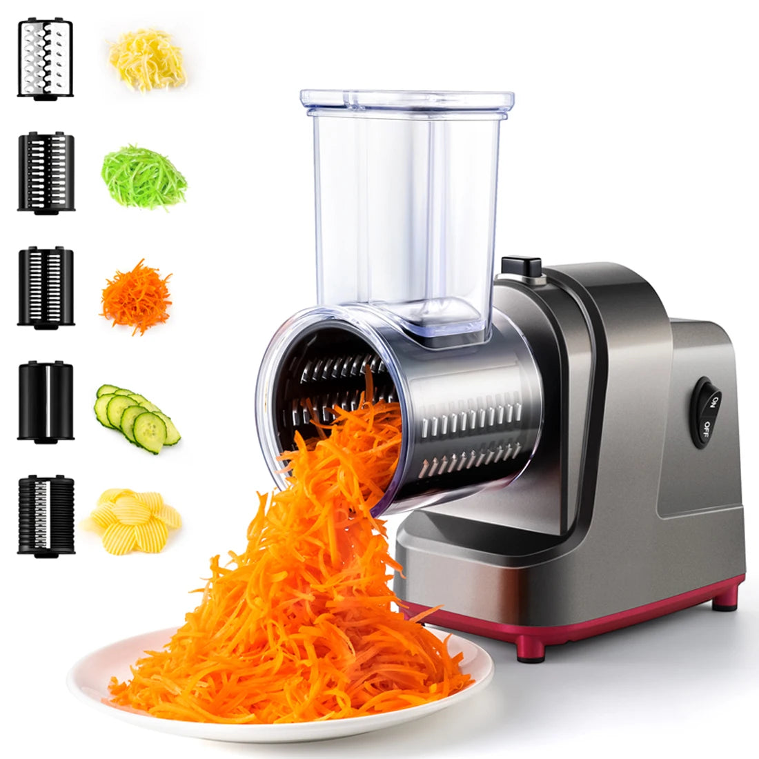 220v Electric Multifunctional Vegetable Slicer Home Vegetable Cutter God Commercial Automatic Potato Shredder Shredder Slicer