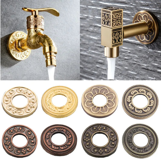 CCC New style water pipe decorative cover Stainless steel water pipe wall cover Antique brass chrome-plated faucet accessories