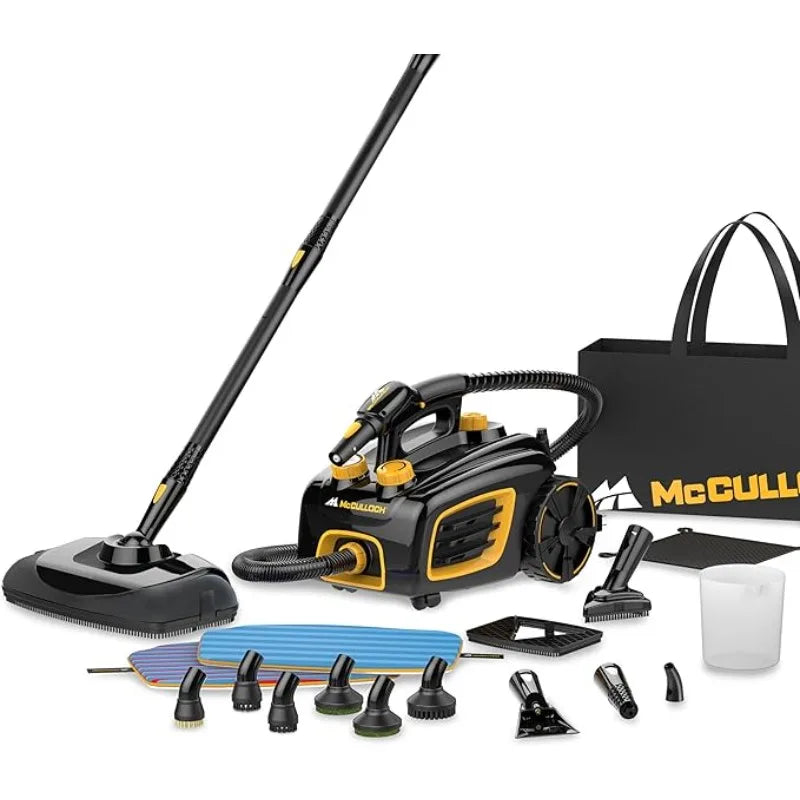 McCulloch MC1375 Stoomreiniger met 20 accessoires, extra lang snoer, chemievrije reiniging voor de meeste vloeren