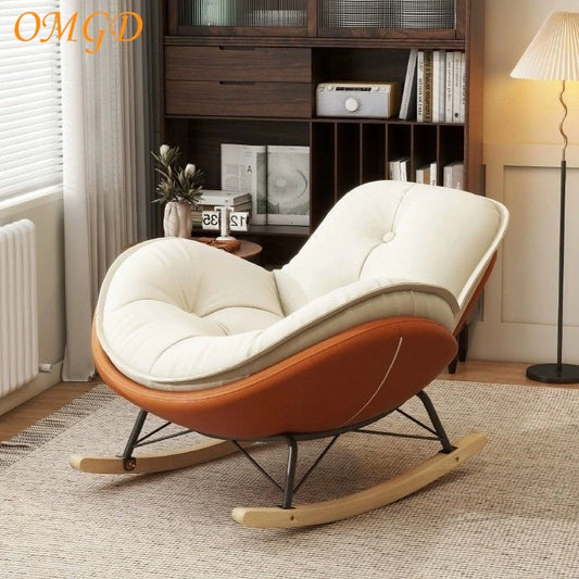 Penguin Rocking Chair Recliner Modern Balcony Home Leisure Chair Single Living Room Light Luxury Leisure Lazy Sofa Rocking Chair