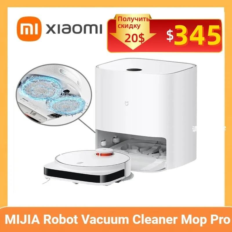 XIAOMI MIJIA Robotstofzuiger Mop Pro/2Pro Zelfreinigend Thuis Vegen Cyclone Zuigkracht Roterende Hogedrukreiniging Dweilen