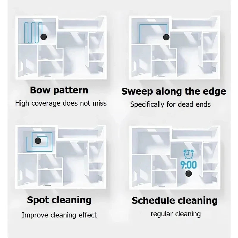 4000PA Robotstofzuiger, Automatisch opladen, Slimme thuismop, Breakpoint-reiniging, Nat en droog, Slimme schoonmaakgereedschappen voor thuis