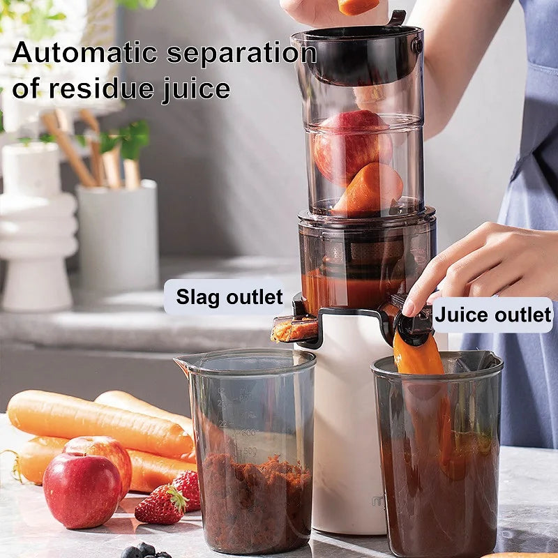 220V Electric Slow Juicer Automatic Large Caliber Original Juicer Orange Celery Juicer Residue Juice Separation Fruit Juicer