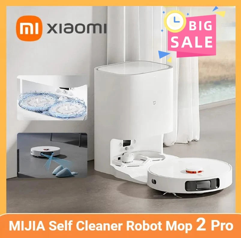 XIAOMI MIJIA Robotstofzuiger Mop Pro/2Pro Zelfreinigend Thuis Vegen Cyclone Zuigkracht Roterende Hogedrukreiniging Dweilen