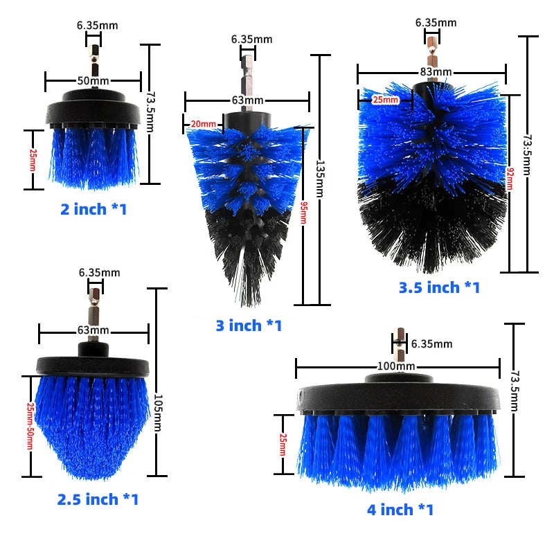 11 stuks Universele Boorborstel Scrub Pads Power Scrubber Reiniging Keuken taps toelopende Kit Doel Reiniger Schrobboor voor Zwembad Auto