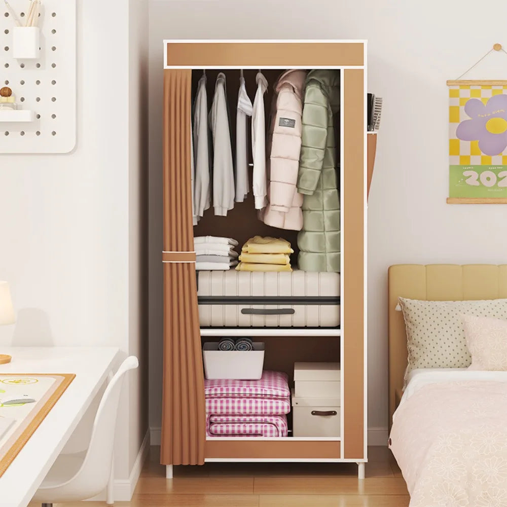 Simple Wardrobe Assembly Fabric Cloths Closet LargeCapacity High Strength Load-bearing Capacity Dustproof Close Clothing Cabinet